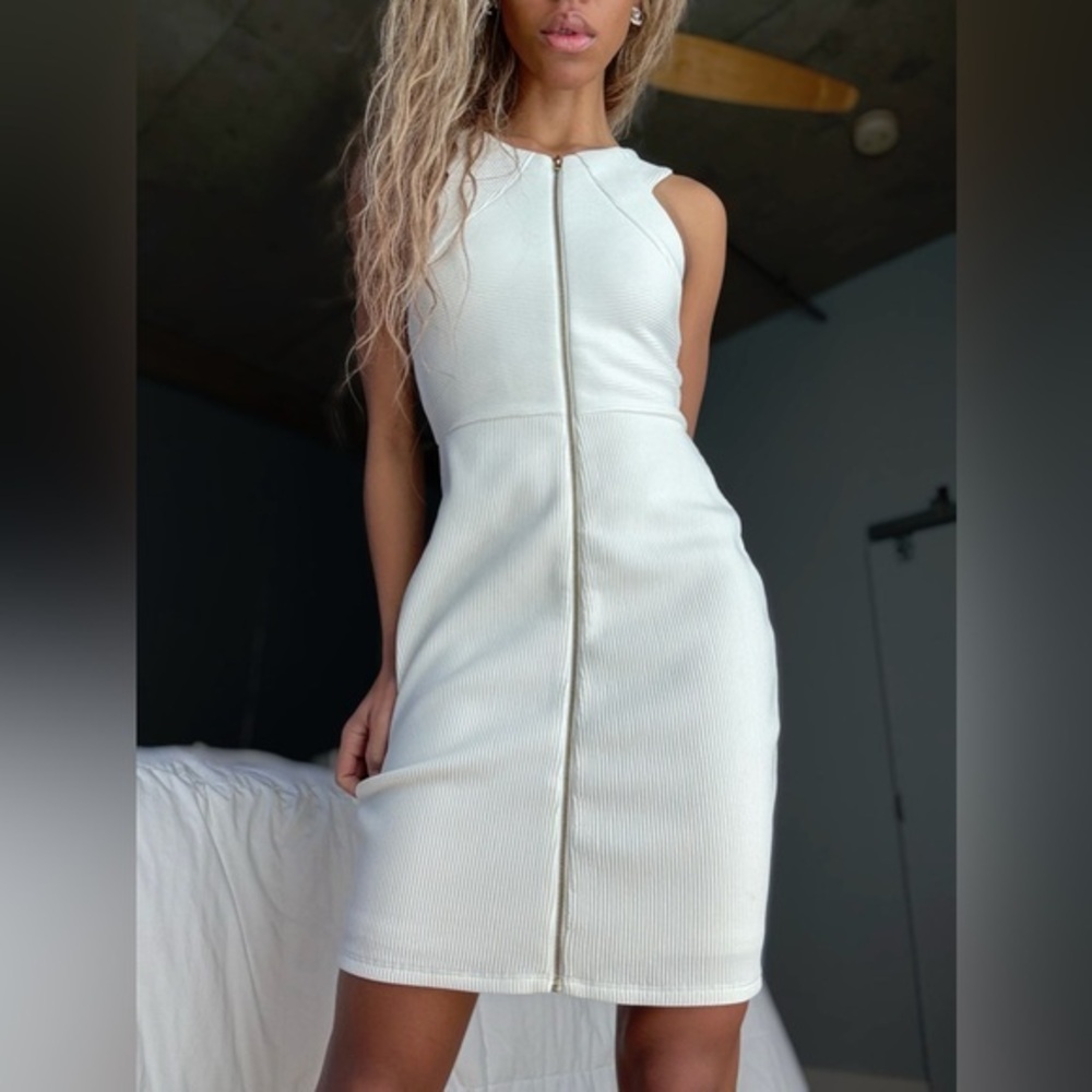 Express Full Zip Bodycon Dress
